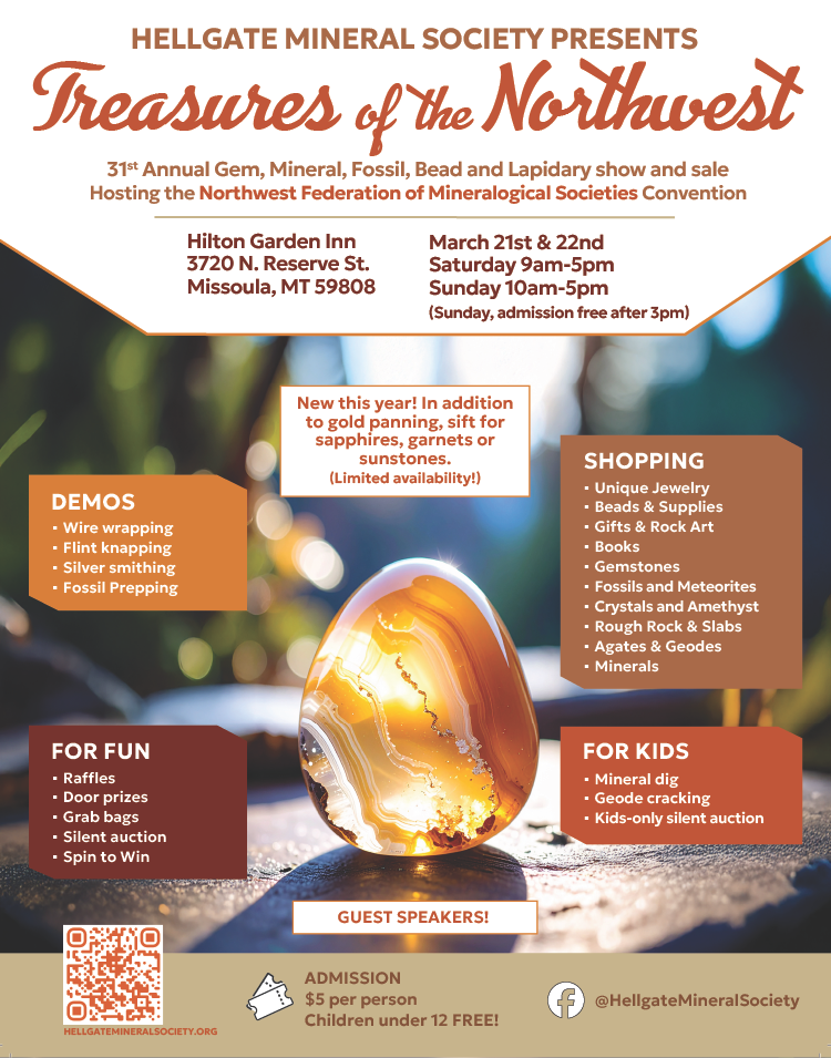 Hellgate Mineral Society & NFMS Annual Convention Show Flyer